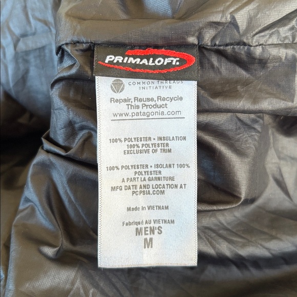 Patagonia Nano Puff Quilted 1/2 Zip Pullover Mens Black Jacket Size M - Picture 3 of 5